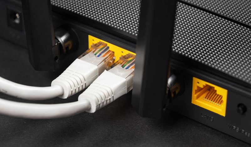 Two wires connected to a laptop