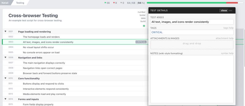 adding tags in testpad